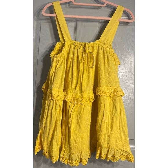 Anthropologie Tiered Eyelet Tank Yellow NWT Size XL - Picture 5 of 14